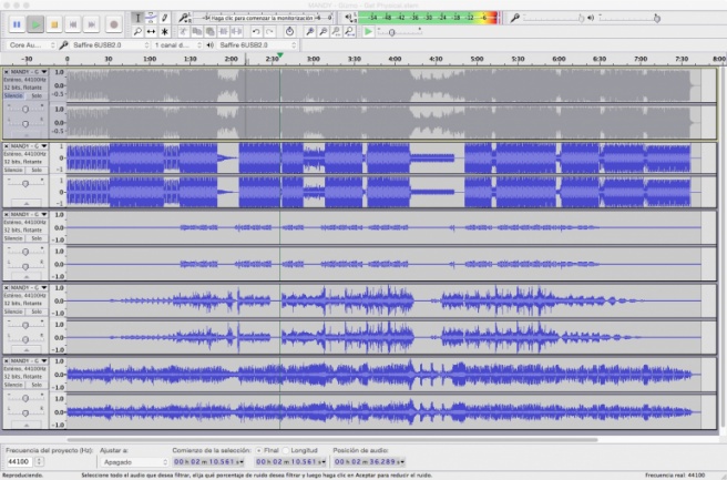 Stems en Audacity 2